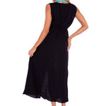 'Roberta' Tie-Front Cover-Up Black - Seaspice Resort Wear