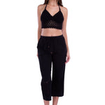 Roxy' Flare Capris Black - Seaspice Resort Wear