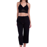 Roxy' Flare Capris Black - Seaspice Resort Wear