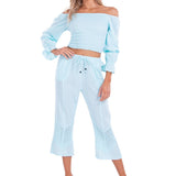 Roxy' Flare Capris Baby Turquoise - Seaspice Resort Wear