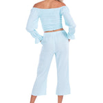 Roxy' Flare Capris Baby Turquoise - Seaspice Resort Wear