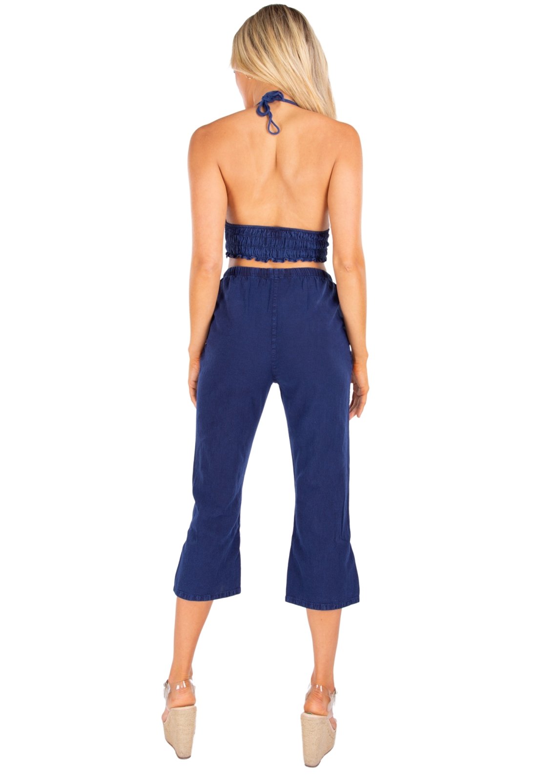 Roxy' Flare Capris Navy - Seaspice Resort Wear