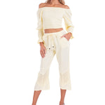 Roxy' Flare Capris Baby Yellow - Seaspice Resort Wear