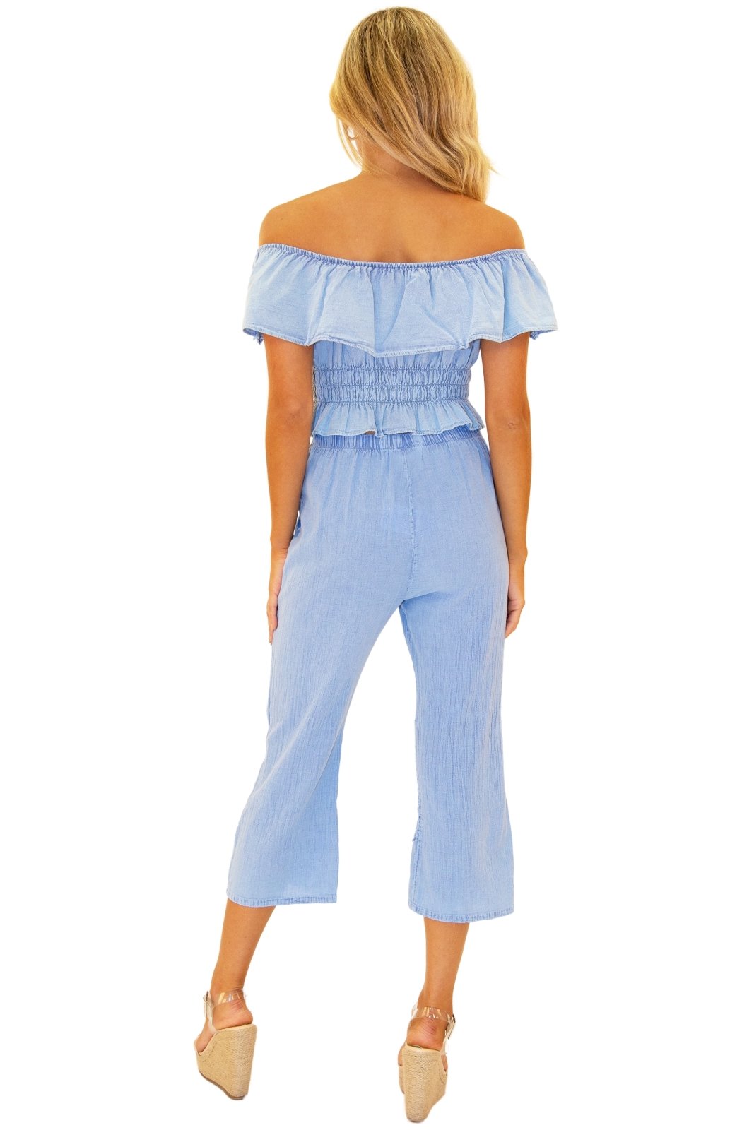 Roxy' Flare Capris Blue - Seaspice Resort Wear