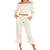 Roxy' Flare Capris Baby Yellow - Seaspice Resort Wear