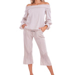 Roxy' Flare Capris Baby Beige - Seaspice Resort Wear