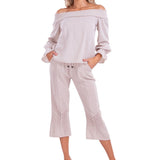 Roxy' Flare Capris Baby Beige - Seaspice Resort Wear