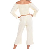 Roxy' Flare Capris Baby Yellow - Seaspice Resort Wear