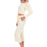 Roxy' Flare Capris Baby Yellow - Seaspice Resort Wear