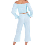 Roxy' Flare Capris Baby Turquoise - Seaspice Resort Wear