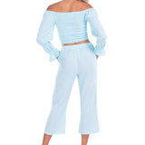Roxy' Flare Capris Baby Turquoise - Seaspice Resort Wear