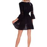 Rylie' Tie-Front Ruffle Hem Cover-Up Black - Seaspice Resort Wear