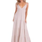 'Samantha' Maxi Dress Baby Beige - Seaspice Resort Wear