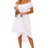 'Sandra' Cotton Bag White - Seaspice Resort Wear