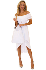 'Sandra' Cotton Bag White - Seaspice Resort Wear