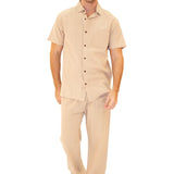 'Santorini' Pants Beige - Seaspice Resort Wear