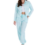 Chloe' Side Crochet Joggers Baby Pink - Seaspice Resort Wear