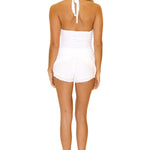 'Serena' Belted Shorts White - Seaspice Resort Wear