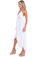 'Serenity' High Low Dress White - Seaspice Resort Wear