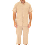 'Sicily' Capri Pants Beige - Seaspice Resort Wear