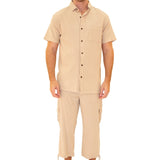 'Sicily' Capri Pants Beige - Seaspice Resort Wear