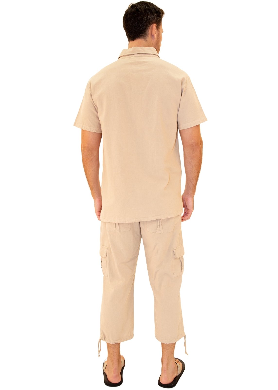 'Sicily' Capri Pants Beige - Seaspice Resort Wear