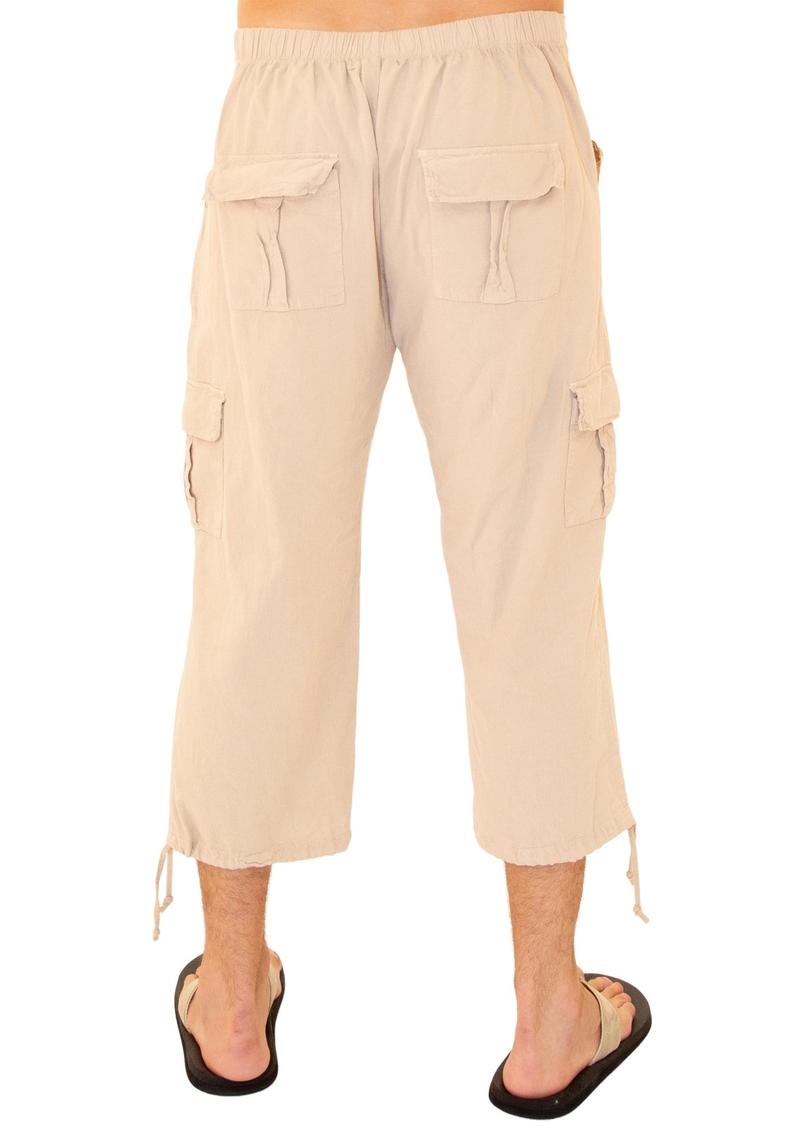 'Sicily' Capri Pants Beige - Seaspice Resort Wear