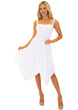 'Sol' Flowy Sundress White - Seaspice Resort Wear