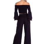 'Soleil' Wide Leg Pants Black - Seaspice Resort Wear