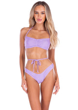 'Somewhere On An Island' Shimmer Bikini Lilac - Seaspice Resort Wear