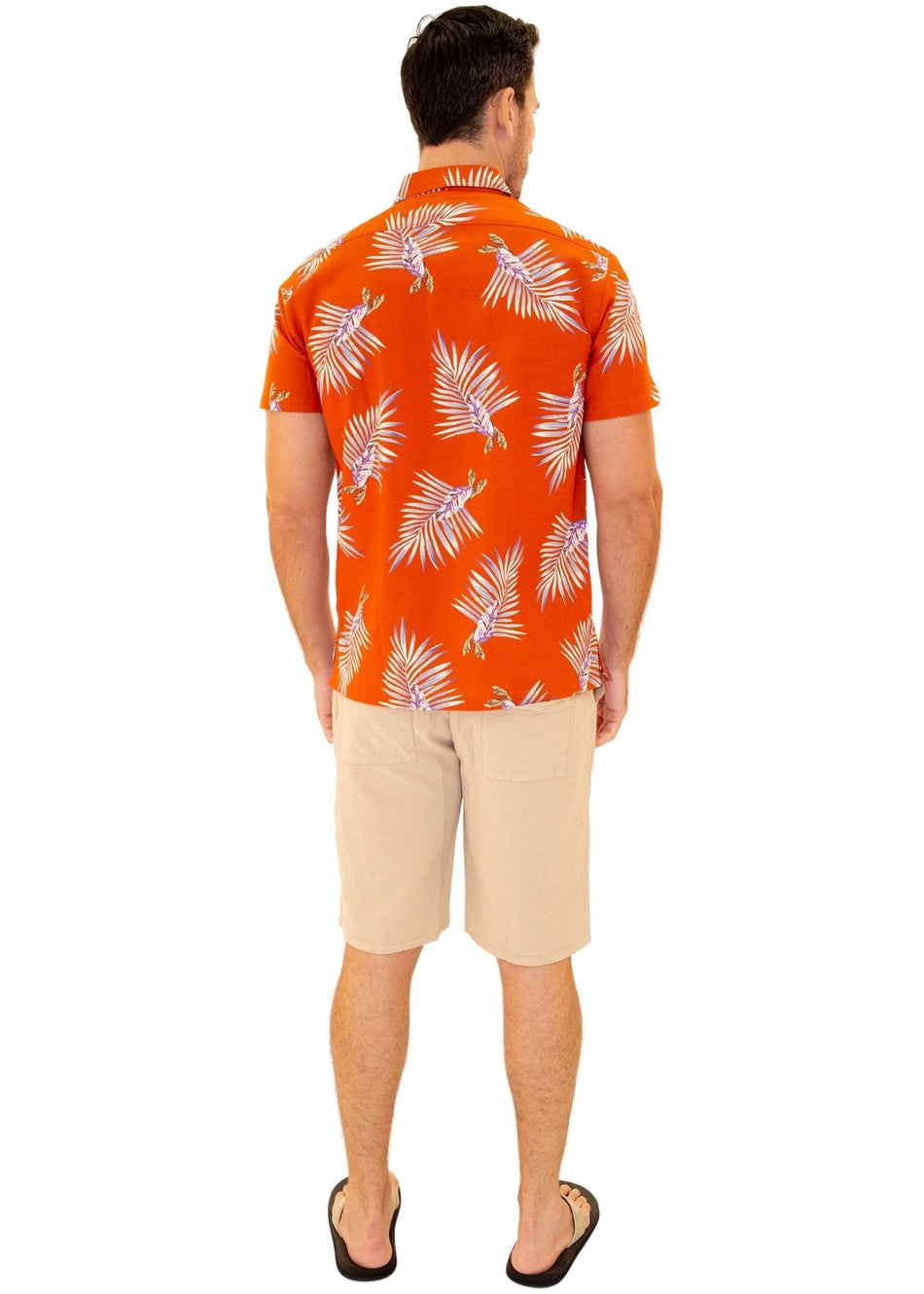 'St. Tropez' Hawaiian Shirt Orange - Seaspice Resort Wear