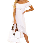 'Stella' Cotton Bag White - Seaspice Resort Wear