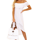 'Stella' Cotton Bag White - Seaspice Resort Wear