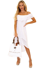 'Stella' Cotton Bag White - Seaspice Resort Wear