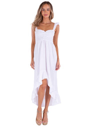 'Susie' High Low Dress White - Seaspice Resort Wear