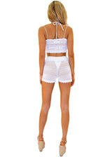 'Tamera' Crochet Shorts White - Seaspice Resort Wear
