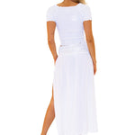 'Teagan' Crochet Cut Out Top White - Seaspice Resort Wear