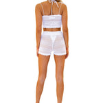 'Tia' Crochet Tube Top White - Seaspice Resort Wear