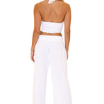 'Tina' Wide Leg Pants White - Seaspice Resort Wear