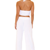 'Tina' Wide Leg Pants White - Seaspice Resort Wear