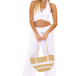 'Tina' Wide Leg Pants White - Seaspice Resort Wear