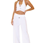 'Tina' Wide Leg Pants White - Seaspice Resort Wear