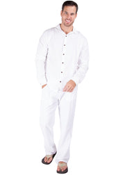 'Tulum' Long Sleeve Button Up Shirt White - Seaspice Resort Wear