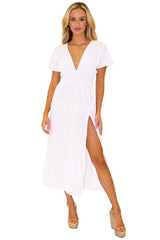 'Victoria' Maxi Dress White - Seaspice Resort Wear