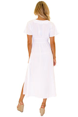 'Victoria' Maxi Dress White - Seaspice Resort Wear